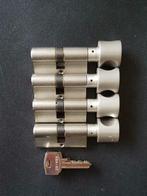 4 gelijksluitende knopcilinders 60 mm S2skg** met 6 sleutels, Verzenden, Nieuw, Overige materialen, Slot