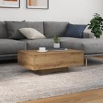 vidaXL Salontafel met LED-verlichting 85x55x31 cm artisanaal, 50 tot 100 cm, Verzenden, Nieuw, 50 tot 100 cm