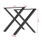 Stalen onderstel Maribo set van 2 tafelpoot 72x55 cm zwart [, Huis en Inrichting, Verzenden, Nieuw