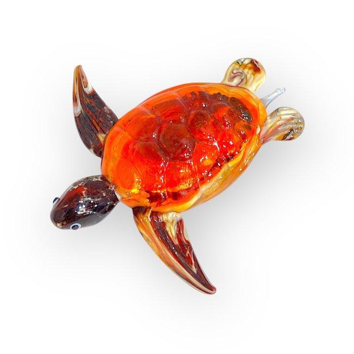 Costantini Murano - Figuur - Tartaruga arancione con foglia, Antiek en Kunst, Antiek | Glas en Kristal