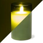 LED kaars | 12.5 cm | Peha (In glas, Timer, Groen), Nieuw, Verzenden