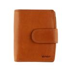 DSTRCT Wax Lane Leren Dames Portemonnee RFID met Rits Cognac, Overige merken, Bruin, Verzenden, Nieuw