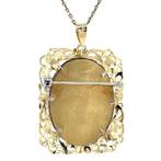 Gouden vintage hanger met emaille en zirkonia 14 krt, Ophalen of Verzenden, Nieuw