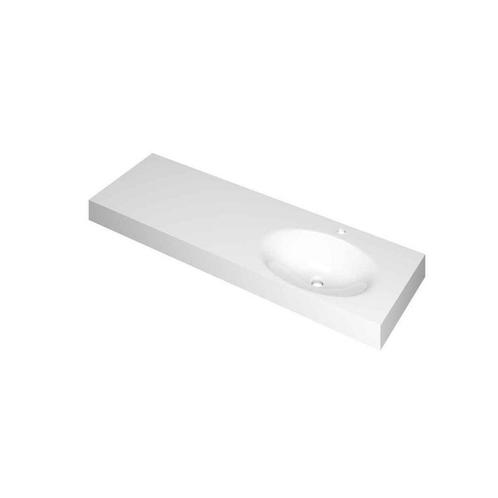 SMOOTH Wastafel in polystone | 140 x 45 x 9 wasbak rechts, Huis en Inrichting, Badkamer | Badkamermeubels, Wastafelkast, Nieuw