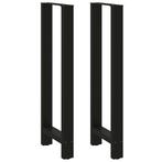 vidaXL Salontafelpoten 2 st 50x(110-111) cm staal zwart, Huis en Inrichting, Tafelonderdelen, Verzenden, Nieuw