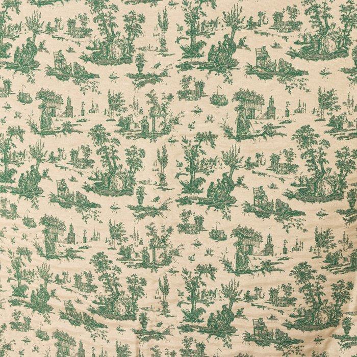 Toile de Jouy Gobelin Verde – zware stof voor designmeubels, Antiek en Kunst, Antiek | Kleden en Textiel