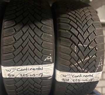2x225-45-17 Continental Winter 6mm €40 per band 225 45 17 beschikbaar voor biedingen