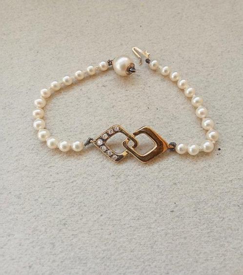 Perle Akoya 4,5 mm Finale 6,5 mm Zilver 925 - Armband - 1980, Verzamelen, Dierenverzamelingen