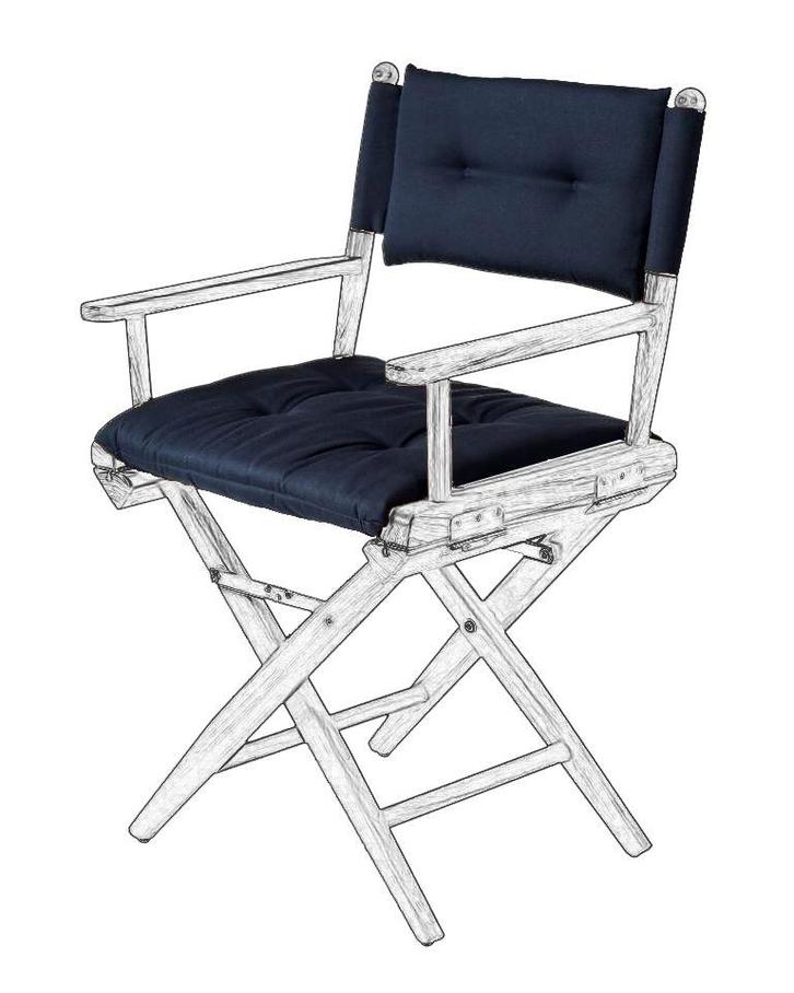 Kussens Regisseursstoel I DeLuxe, Watersport en Boten, Bootonderdelen, Nieuw, Zeilboot of Motorboot, Ophalen of Verzenden