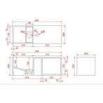 Fontein Wiesbaden Julia 54x20x20cm met Nis Solid Surface Mat, Ophalen of Verzenden, Nieuw