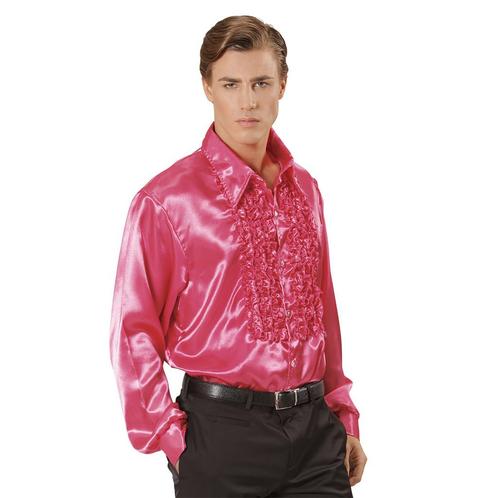 Disco 70S Blouse Roze Heren, Kleding | Heren, Carnavalskleding en Feestkleding, Nieuw, Verzenden