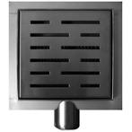 Wiesbaden Doucheput met Flens - Zijuitlaat - 20x20cm - RVS, Doe-het-zelf en Verbouw, Sanitair, Ophalen of Verzenden, Nieuw, Rvs