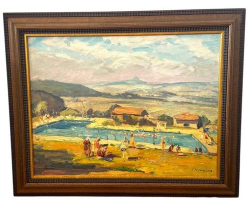 T. Ninnyala (XX) - Mediterrane Impression – Sommerliche, Antiek en Kunst, Kunst | Schilderijen | Klassiek