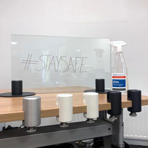 StaySafe veiligheidsscherm - werkplekscherm - corona scherm-, Doe-het-zelf en Verbouw, Glas en Ramen, Nieuw, Ophalen of Verzenden