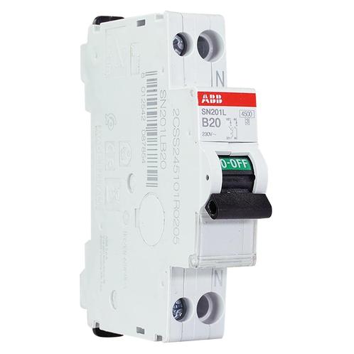 ABB installatieautomaat B20 1P+N SN201LB20, Doe-het-zelf en Verbouw, Elektra en Kabels
