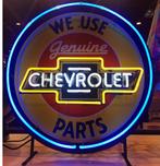 Chevrolet Neon Verlichting Met Bord 64 x 64 cm, Ophalen, Gebruikt