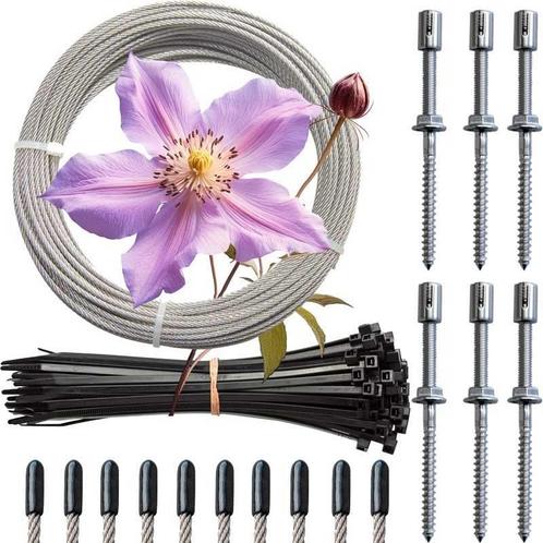 Clematis leiden Klimhulp kruisschroef Rvs Trellis 2mm Pakket, Doe-het-zelf en Verbouw, IJzerwaren en Bevestigingsmiddelen, Verzenden