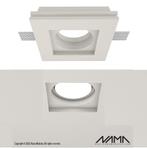 FOS01 Trimless Inbouwspot Vierkant - Gips - GU10 Ø50mm -..., Ophalen of Verzenden, Nieuw