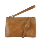 Landley Effen Dames Crossbodytasje Vintage Pullup Leer Bruin, Overige merken, Bruin, Verzenden, Nieuw