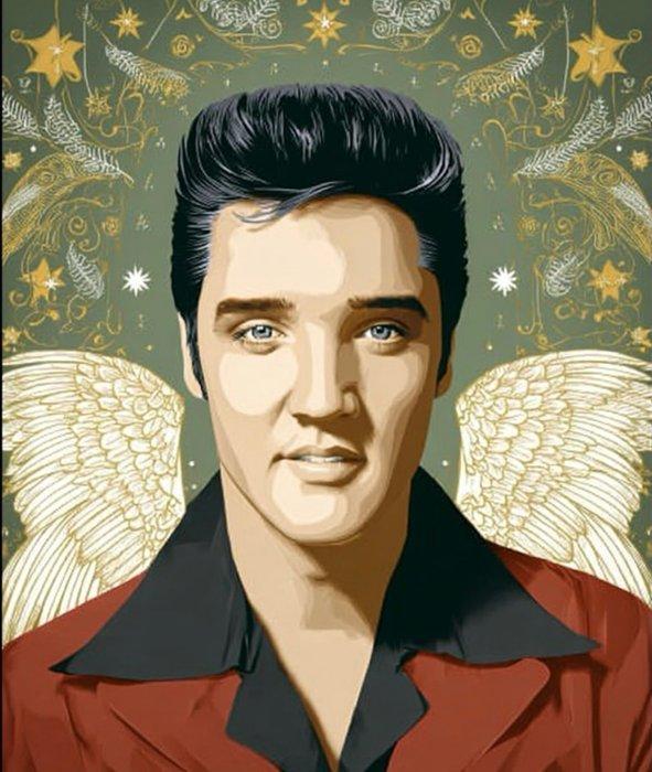 Eric Brumette - ELVIS ANGEL - Toile L, Antiek en Kunst, Kunst | Designobjecten