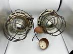 Plafondlamp - Gietijzer - Twee Kooilampen uit de DDR, Antiek en Kunst