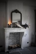 Kuifspiegel vergrijsd / bruin, Huis en Inrichting, Woonaccessoires | Spiegels, Ophalen of Verzenden, Nieuw