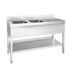 GGM Gastro | Spoeltafel PREMIUM - 1400x700mm - met |, Verzenden, Nieuw in verpakking, RVS Meubilair