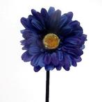 Gerbera 54 cm Blauw/Zwart Zijden bloemen / st, Huis en Inrichting, Woonaccessoires | Kunstplanten en Kunstbloemen, Ophalen of Verzenden