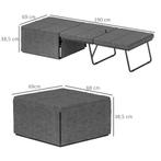 TRUUSK Opklapbed 190x60 cm - Gastenbed met 8 cm Schuimmatras, Verzenden, Nieuw