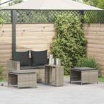 vidaXL 5-delige Tuinbankstel kussens stapelbaar poly rattan, Verzenden, Nieuw, Rotan