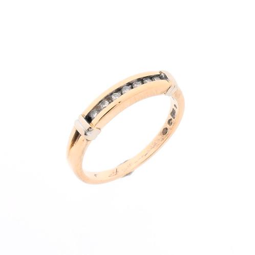Gouden ring met diamant | 0,10 ct. (rond briljant geslepen), Sieraden, Tassen en Uiterlijk, Ringen, Dame, Met edelsteen, Overige kleuren