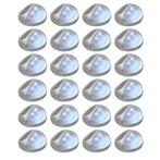 vidaXL Solarwandlampen LED 24 st rond zilverkleurig, Tuin en Terras, Buitenverlichting, Zonne-energie, Kunststof, Verzenden, Wandlamp