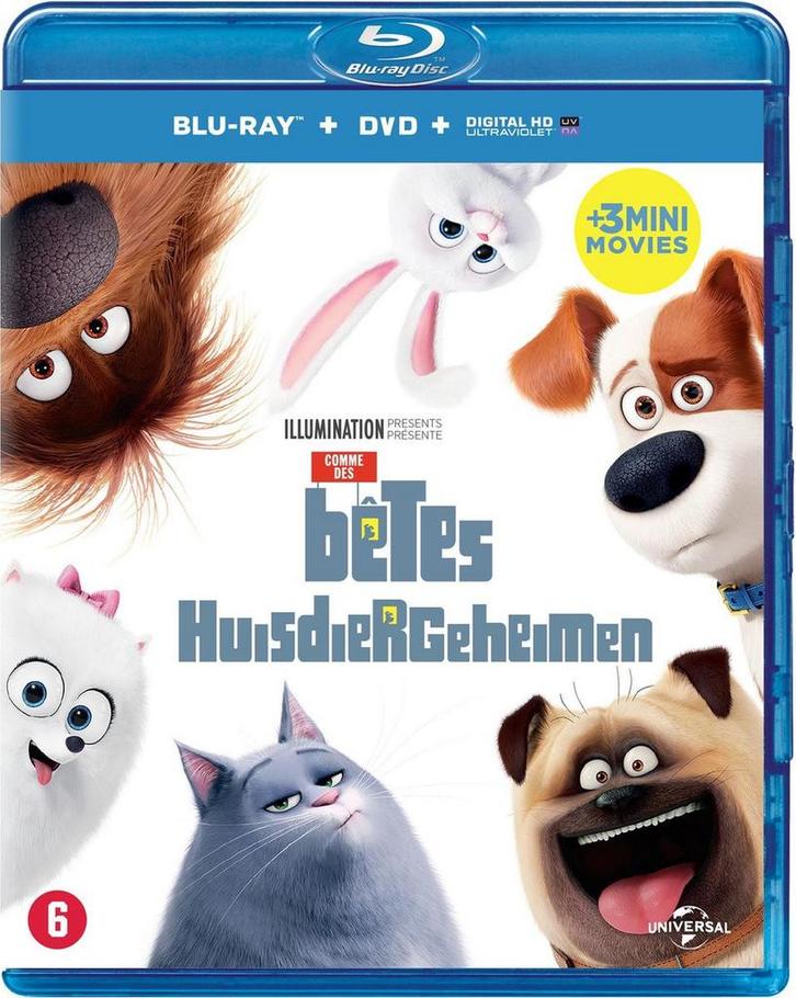 The Secret Life of Pets/Huisdiergeheimen (Bluray + DVD) (..., Cd's en Dvd's, Blu-ray, Gebruikt, Verzenden