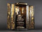 Seated Shakyamuni Buddha in a Lacquered Buddhist Altar