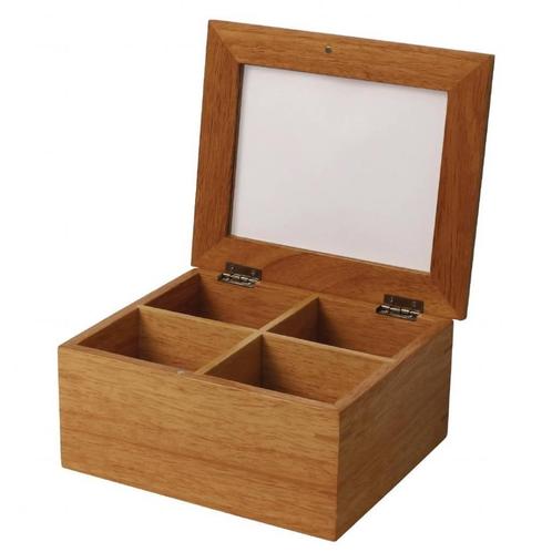 Theedoos Hout Wouter | 200 x 160 x 90 mm, Zakelijke goederen, Horeca | Overige, Verzenden