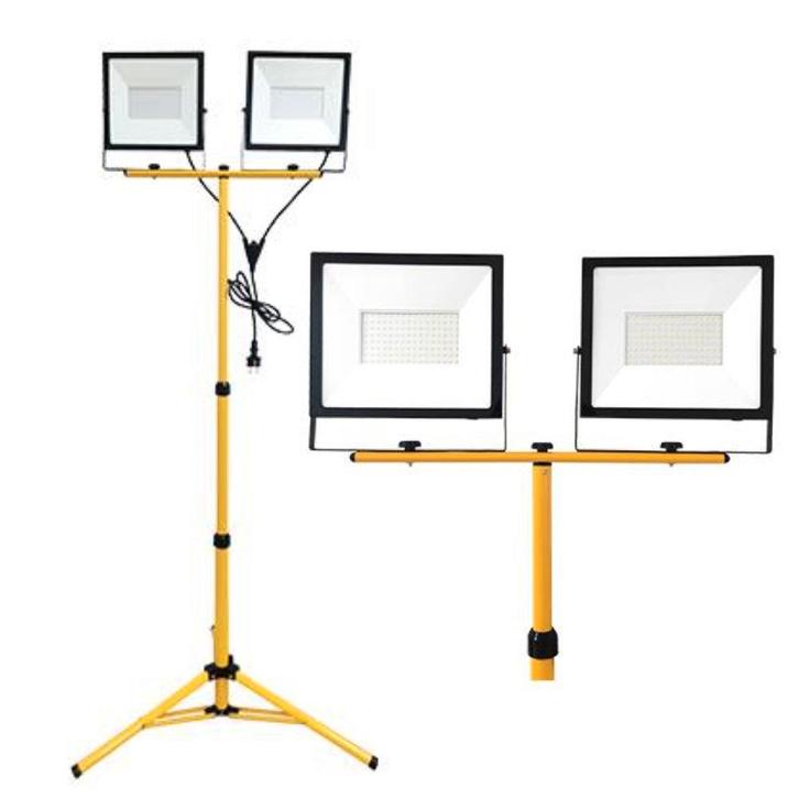 Dubbele LED Bouwlamp 2x 100W op statief, Doe-het-zelf en Verbouw, Bouwverlichting, Lamp met armatuur, Nieuw, 50 tot 200 watt, Ophalen of Verzenden