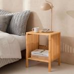 Nachtkast Varde 50x38,5x33 cm set van 2  bamboe [en.casa], Huis en Inrichting, Tafels | Bijzettafels, Verzenden, Nieuw