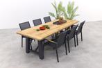 Vdgarde Utah/Keltex tuinset-teak/aluminium-antraciet-265x101, Tuin en Terras, Verzenden, Nieuw, Hout, Tuinset
