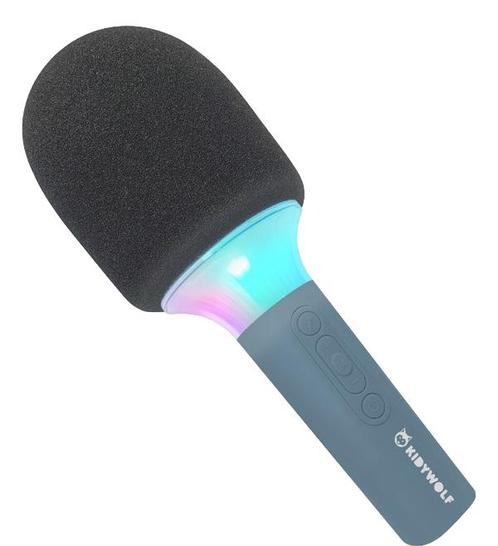 Kidywolf Kidymic Blue Bluetooth LED Microfoon KIDYMIC-BU, Kinderen en Baby's, Speelgoed | Babyspeelgoed, Nieuw, Verzenden