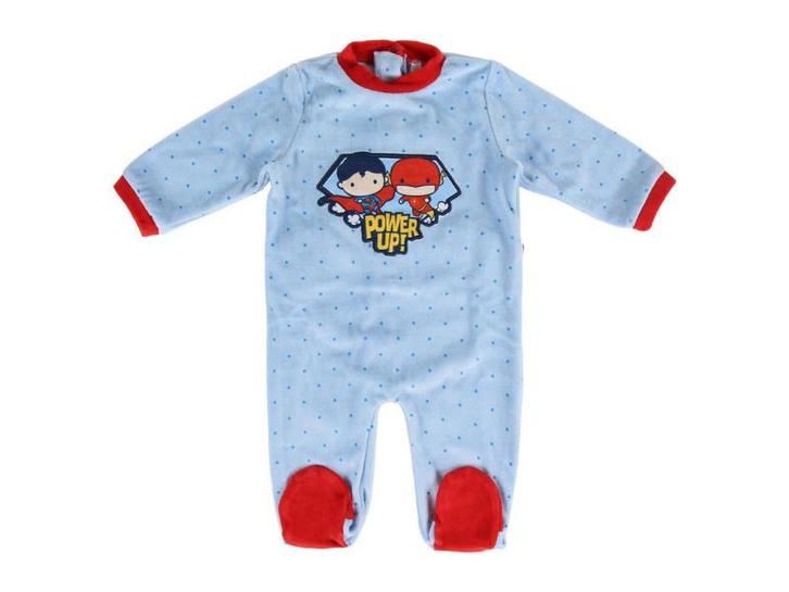 Baby romper boxpakje - Superhelden - Velours - Blauw, Kinderen en Baby's, Kinderkleding | Schoenen en Sokken, Verzenden