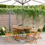 vidaXL 5-delige Tuinset polypropeen en massief hout beige, Tuin en Terras, Tuinsets en Loungesets, Verzenden, Nieuw, Hardhout