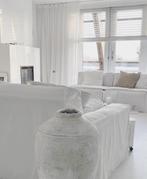 Luxury linnenlook witte overgordijnen voor sfeer, 200 cm of meer, Wit, Nieuw, 200 cm of meer