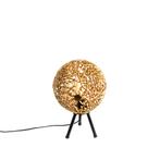 Art deco tafellamp tripod goud - Maro, Huis en Inrichting, Lampen | Tafellampen, Nieuw, Overige stijlen