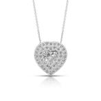 Ketting met hanger - 18 karaat Witgoud - 2.64ct. tw. Diamant