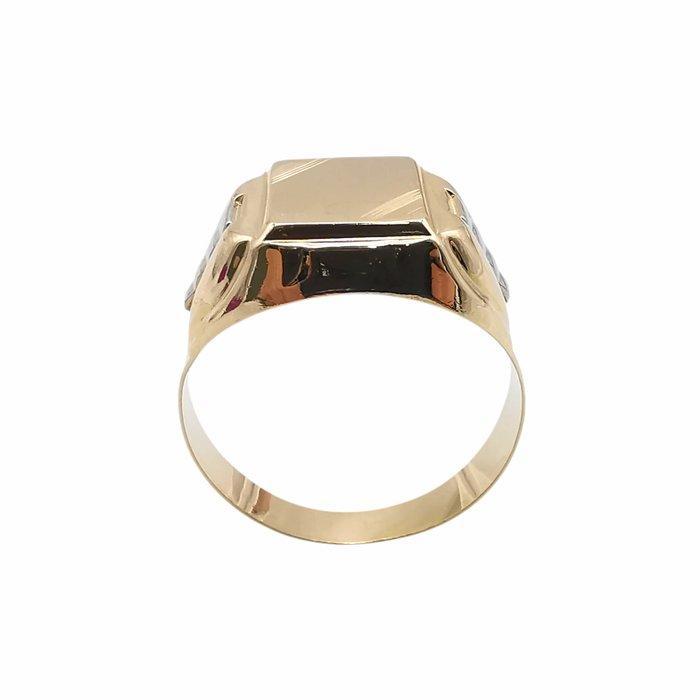 Ring - 18 karaat Geel goud, Witgoud, Sieraden, Tassen en Uiterlijk, Ringen