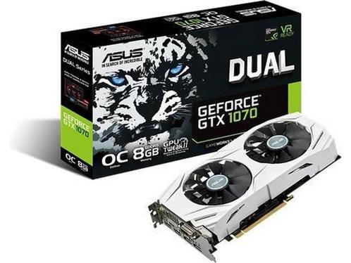 ASUS DUAL-GTX1070-O8G - GeForce GTX 1070 - 8 GB GDDR5 -, Huis en Inrichting, Woonaccessoires | Overige, Zo goed als nieuw, Verzenden