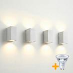 4 Stuks | Wandlamp / muurlamp / buitenlamp | Incl. 8x, Ophalen of Verzenden, Nieuw, Modern