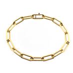 Gouden closed for ever armband | 20 cm (solide armband), Sieraden, Tassen en Uiterlijk, Armbanden, Ophalen of Verzenden, Gebruikt
