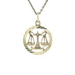 Gouden hanger weegschaal 14 karaat, Sieraden, Tassen en Uiterlijk, Kettinghangers, Verzenden, Zo goed als nieuw, Goud, Goud