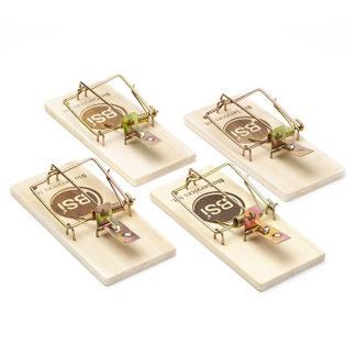 Muizenval | BSI | 4 stuks (Hout), Dieren en Toebehoren, Overige Dieren-accessoires, Nieuw, Verzenden